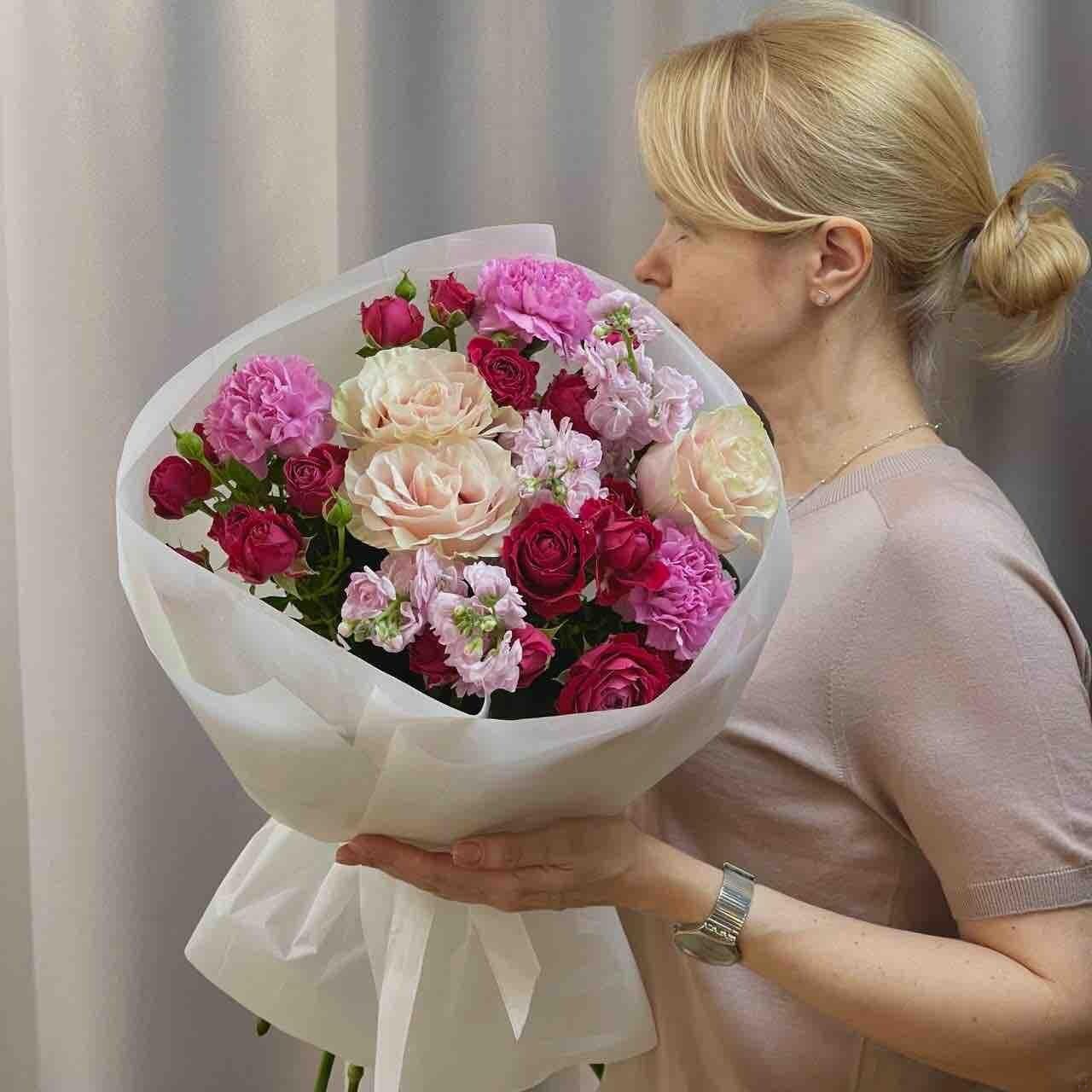 Букет "Малиновый" (S)